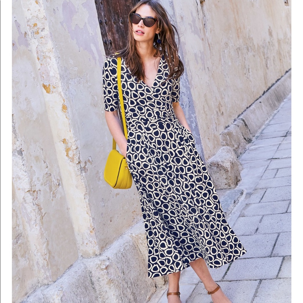 classic Boden “Kassidy” midi jersey dress, with pockets!